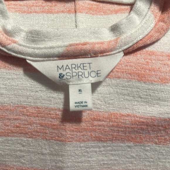 Market & Spruce Pink Striped Relaxed Tank Top - Picture 3 of 4